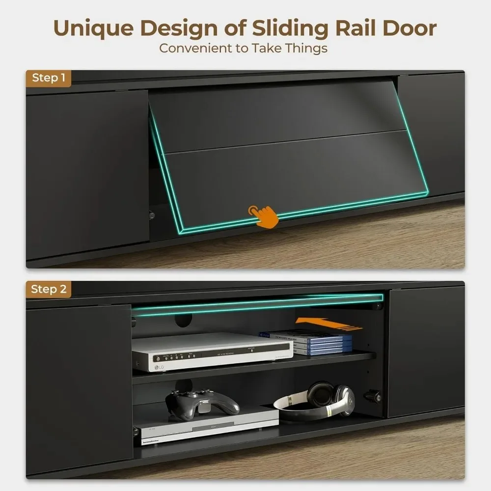 Подставка для телевизора с розеткой и фонарями современный развлекательный