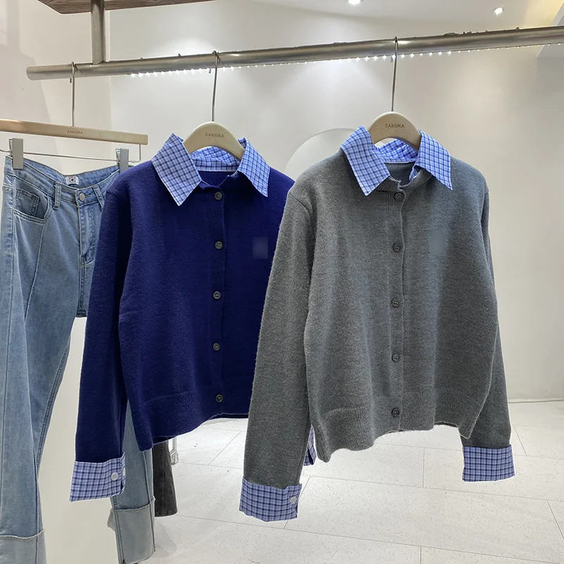 Осень и зима 2024 новый корейский повседневный универсальный свободный клетчатый