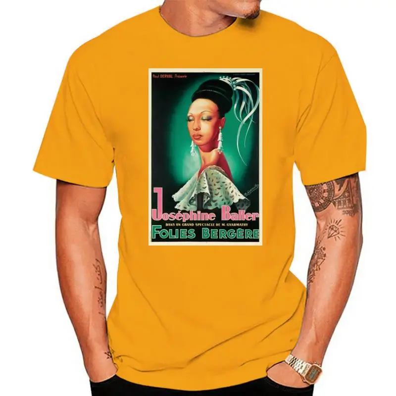 

100% Josephine Baker - Folies Bergere Vintage Poster (artist Gyarmathy) France c. 1949 (Premium T-Shirt)