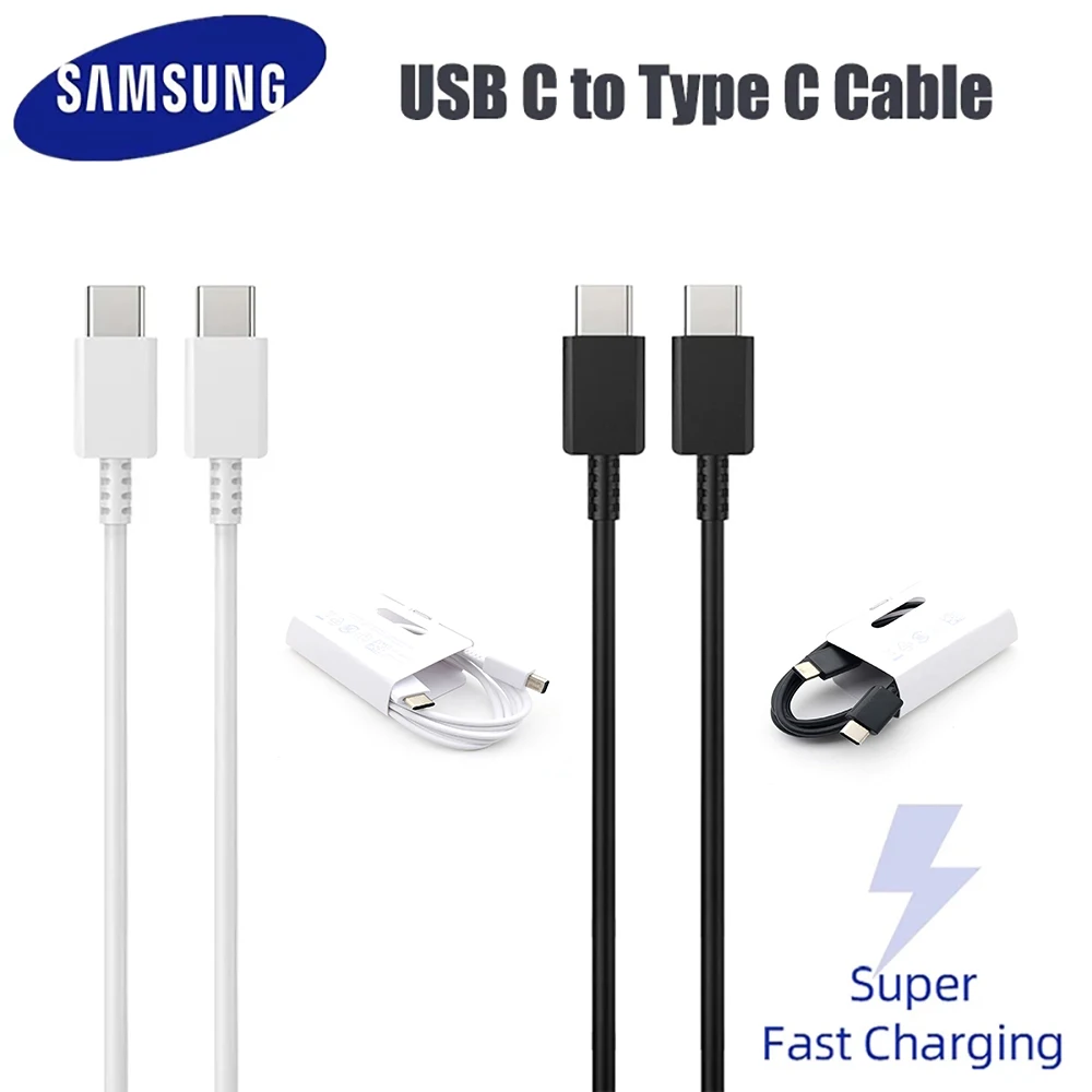 

Samsung Cable Type C Original Pd USB C To USB C 25W Super Fast Charging 45W For Galaxy S22 5G S21 S20 Note 20 10 A71 Tab S7 S8