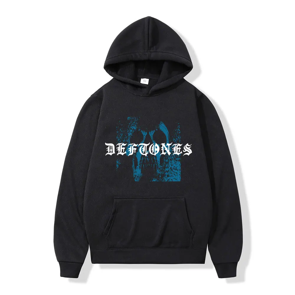 

Deftones Rock Band Skull Print Hoodie Couples Vintage Casual Long Sleeve Pullover Autumn Winter Gothic Fashion Oversized Hoodies