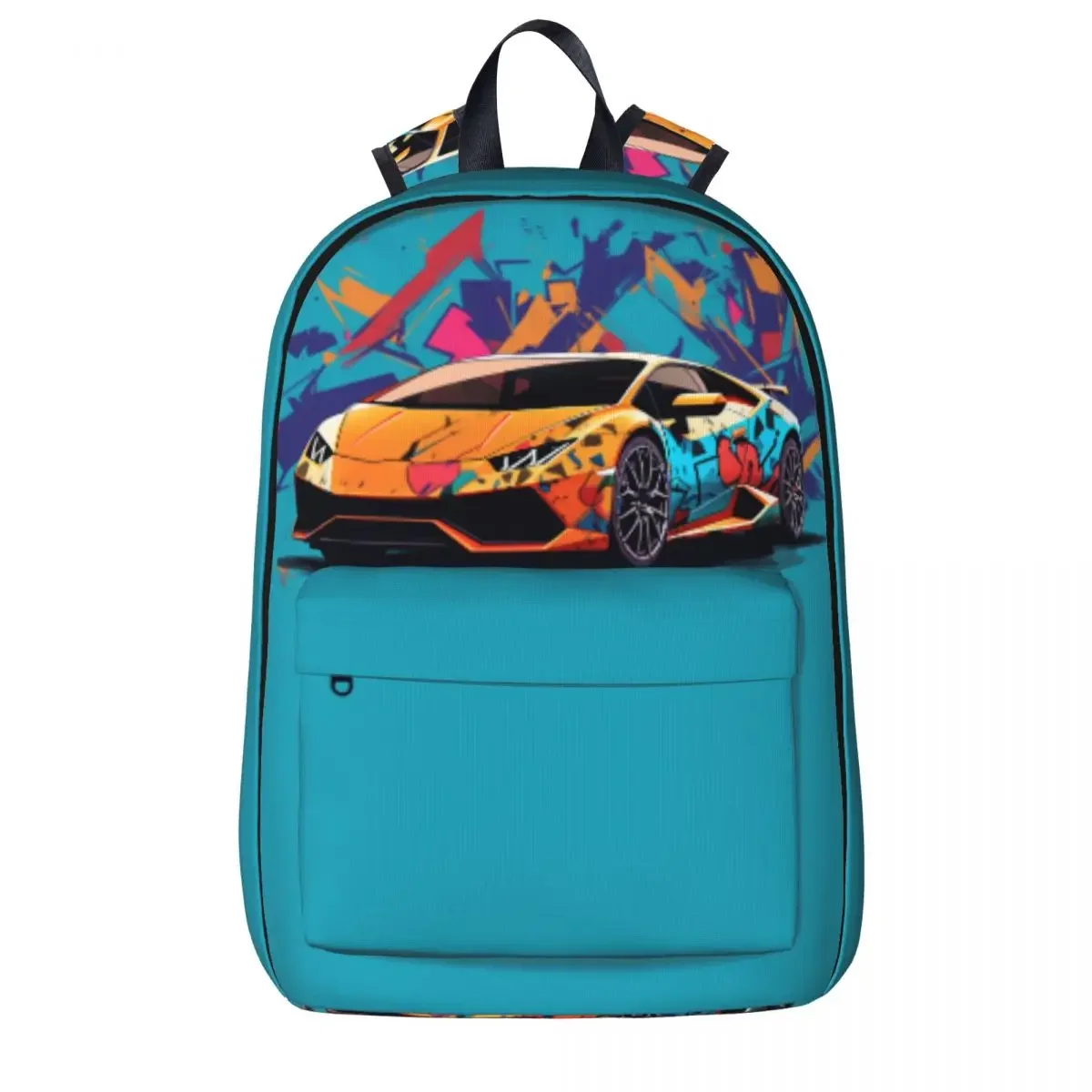 

Noble Sports Car Backpack Graffiti Simplified Form Teen Polyester Camping Backpacks Big Pretty High School Bags Rucksack