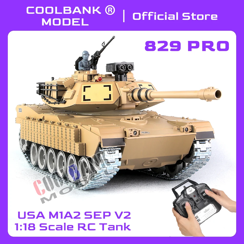 Coolbank 1:18 Радиоуправляемые танки M1A2 SEP V2 армейские игрушки для мальчиков