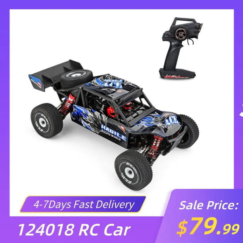 Новинка Wltoys 124018 Радиоуправляемый автомобиль 1:12 2 4G полноприводный внедорожник RTR