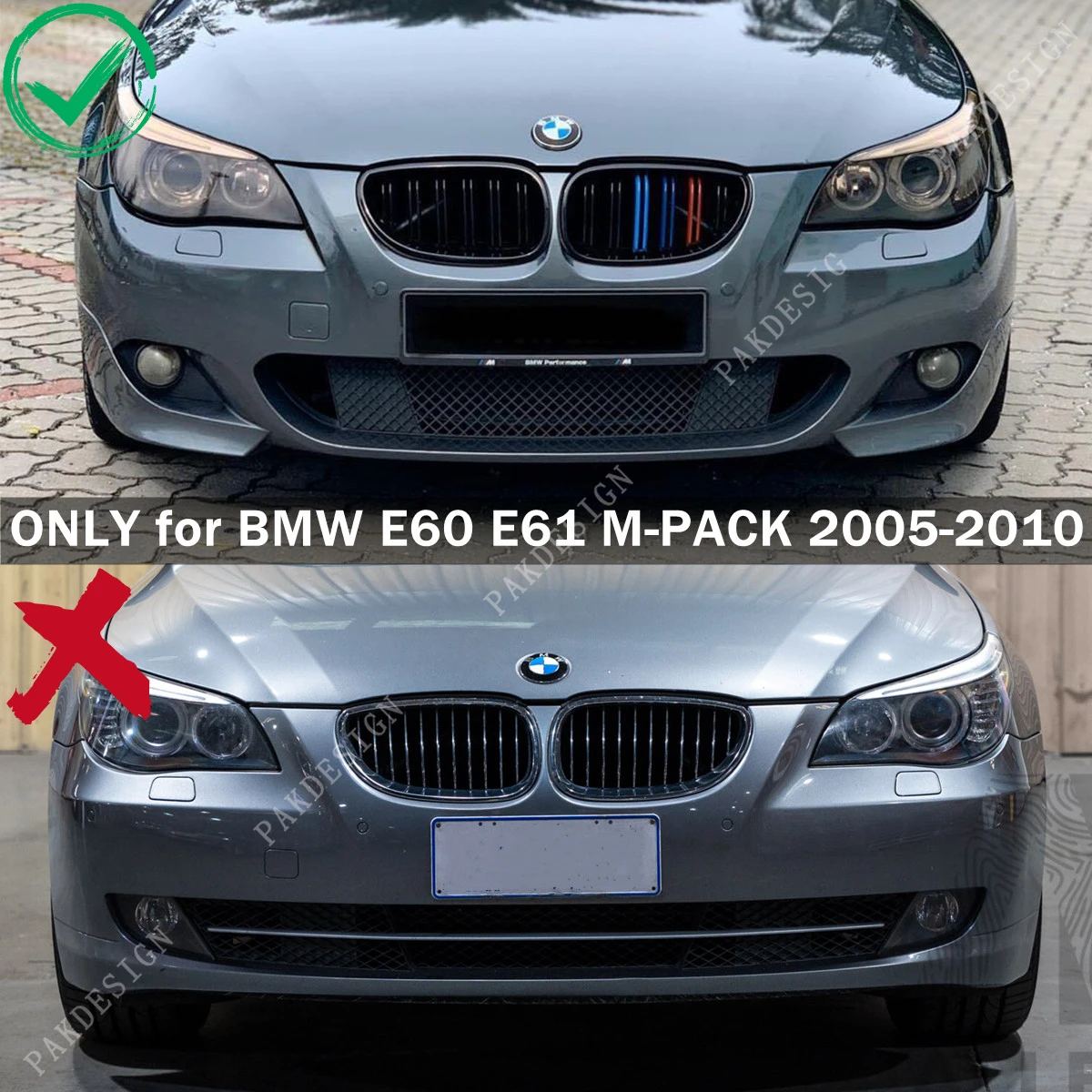 Сплиттер для переднего бампера BMW E60 E61 5 Series 525i 530i 540i 550i M Sport 2005-2010