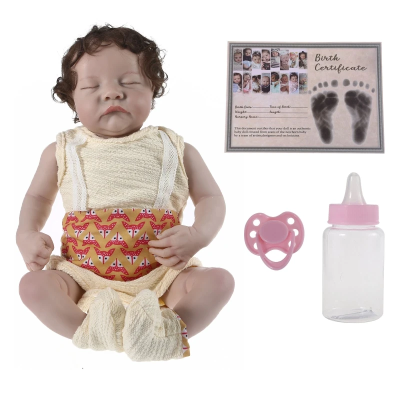 

Kawaii Reborn Baby Doll, ручная работа, кукла для маленьких девочек, игрушка с закрытым глазом
