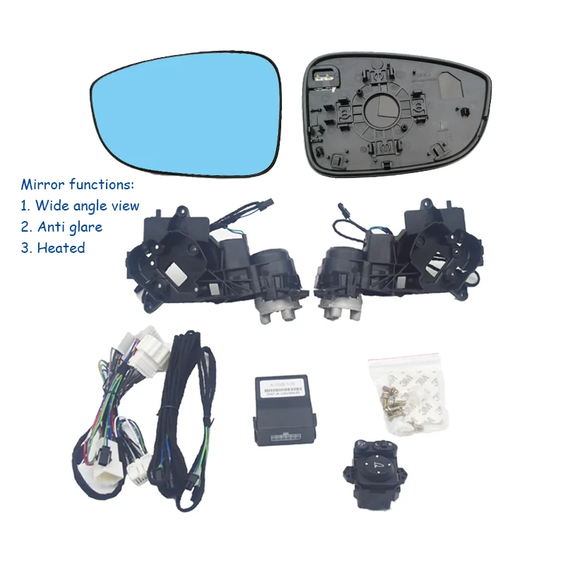 

Боковое зеркало заднего вида, автоматический складной комплект для обновления двигателя, модуль для Honda Accord 10th 11th LHD 2018-2022, широкоугольные автомобильные зеркала