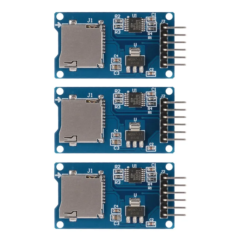 

3X Micro-SD SDHC Shield TF Card Memory Shield Module 6 Pin SPI For Arduino
