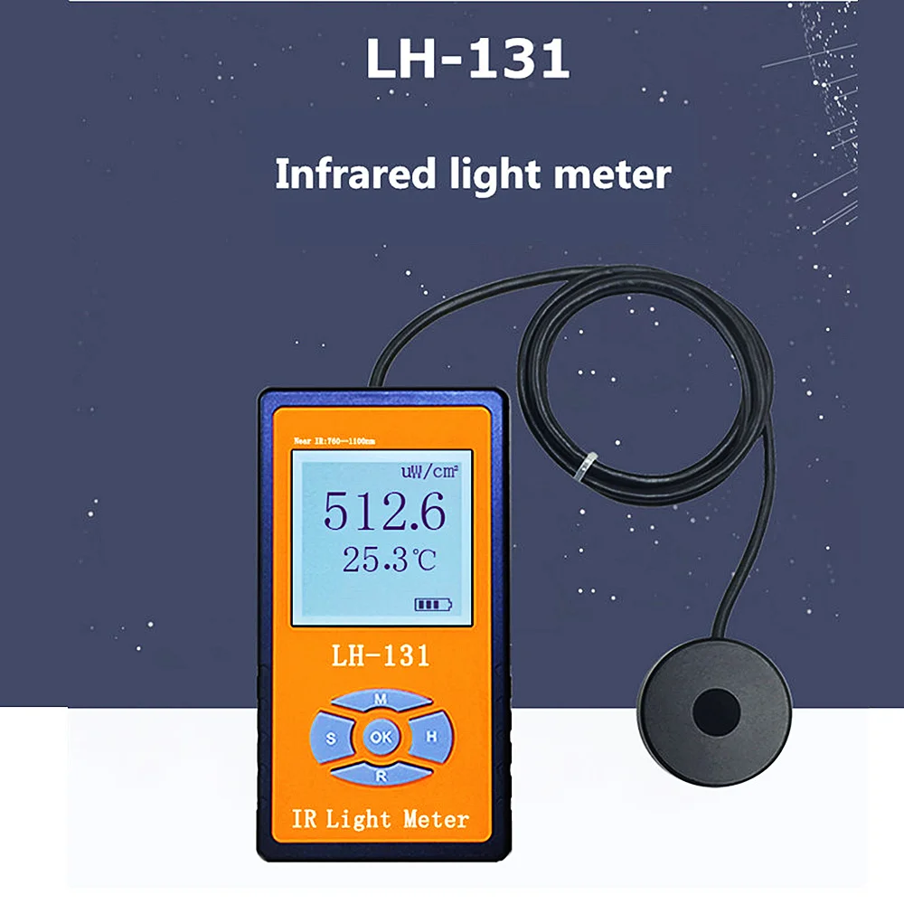 

LH-129 LH-130 LH-131 Infrared Light Irradiance Power Meter Tester Radiometer LED Luminous Intensity Sunlight Meter