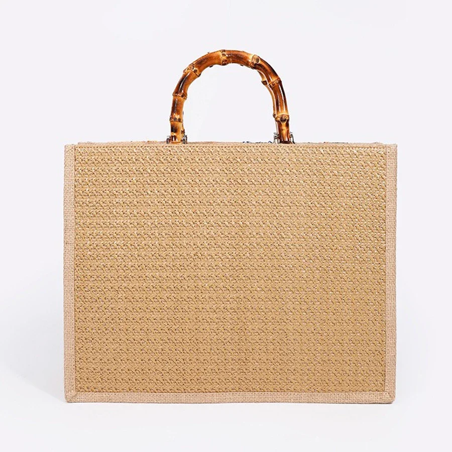 Женская сумка из бамбукового узла роскошная изысканная большая женская с