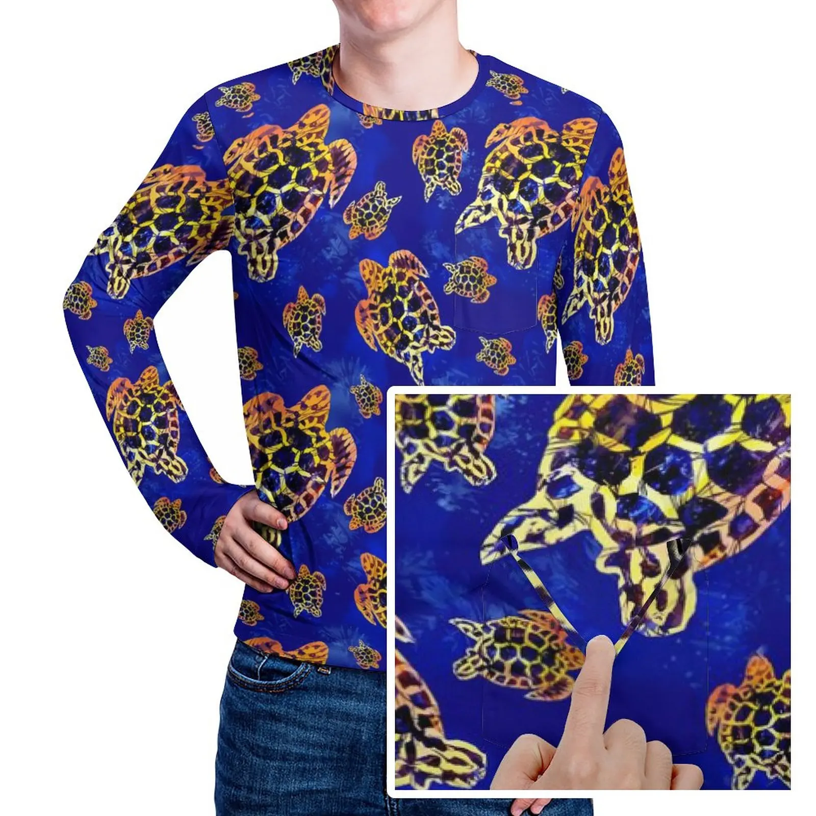 

Sea Turtles Batik T-Shirt Daily African Art Street Style T-Shirts Men Vintage Graphic Tee Shirt Big Size 4XL 5XL