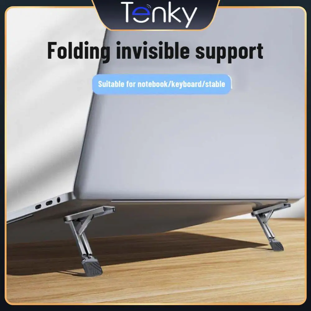 

Convenient Laptop Stand Zinc Alloy Mini Portable Notebook Riser Bracket Folding Adjustable For Laptop Notebook Multifunctional