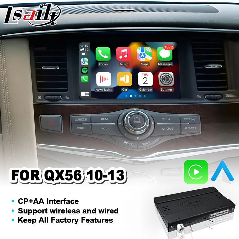 

Интегрированный видеоинтерфейс Lsailt CP + AA OEM для Infiniti QX56 2010-2013