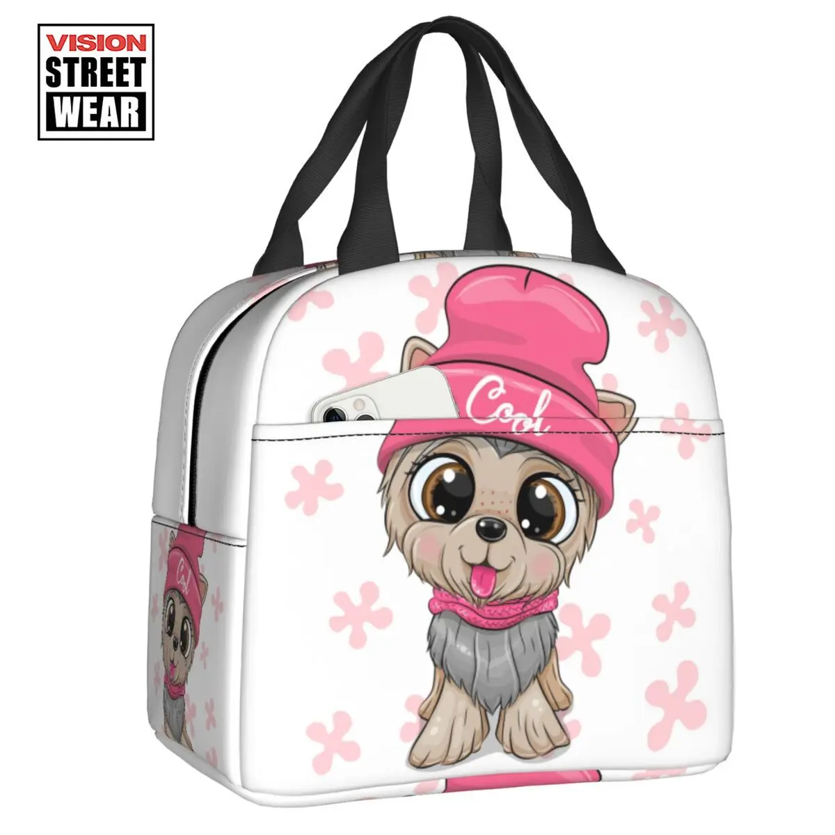 

Cool Yorkshire Terrier Resuable Lunch Boxes Women Multifunction Cartoon Dog Cooler Thermal Food Insulated Lunch Bag Office Work