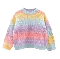 baby girls rainbow sweater knitted sweater toddler cardigan