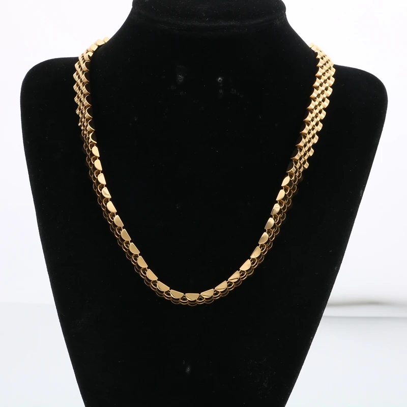 Ожерелье-цепочка из нержавеющей стали для женщин и мужчин толстый Ювелирный