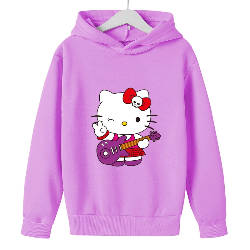

Cartoon Hot Selling Fashion Anime Sweater Hello Kiy Pullover Hooded Sweater Hooded Sweater Autumn Sweater Kids 2D Printing Boys