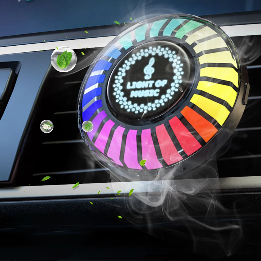 

Car Aromatherapy Pickup Light RGB Voice-controlled Rhythm Perfume Interior Atmosphere Lamp Air Outlet Led Decorative Accessories