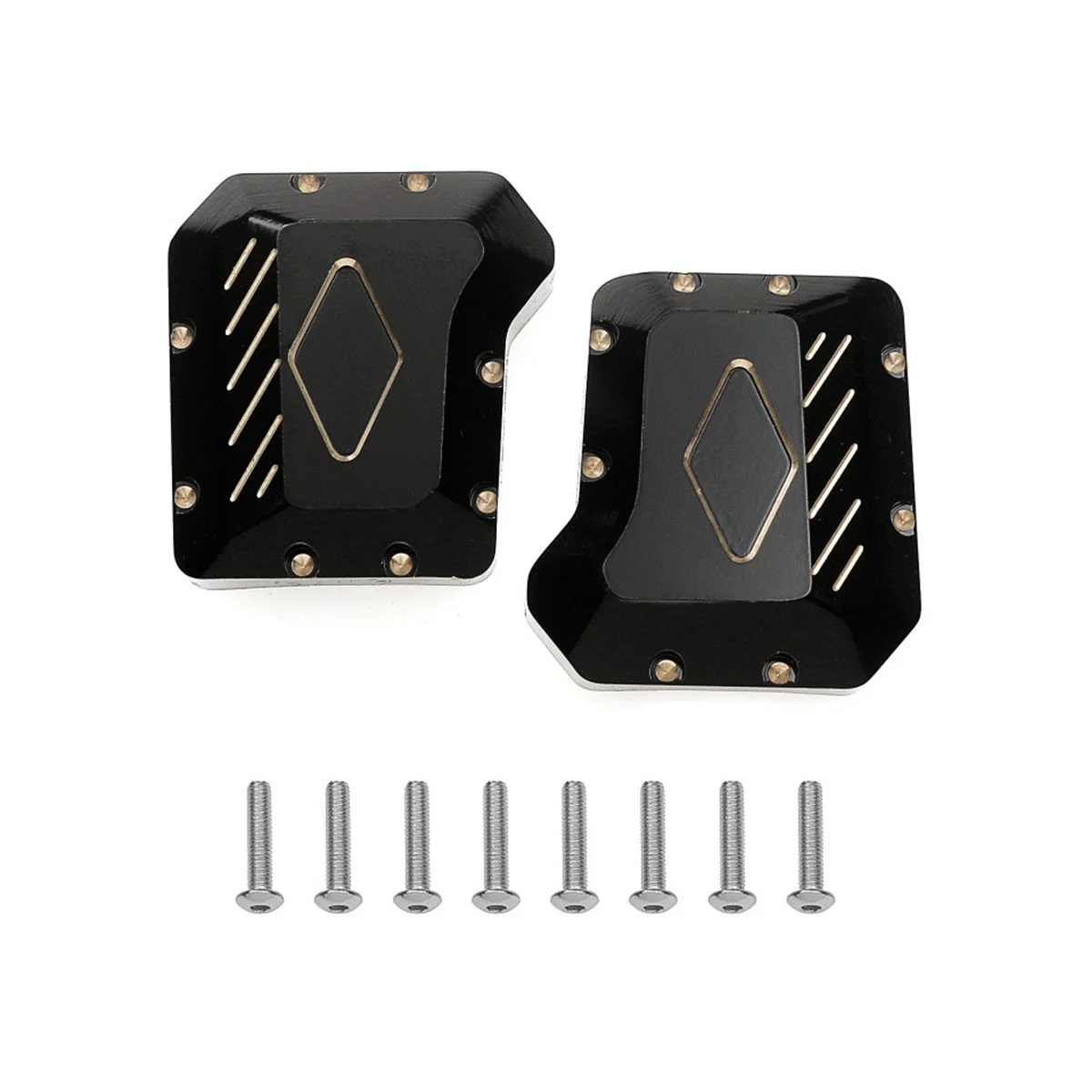 

1/10 Crawler Brass крышки осей Передняя и задняя для обновления черного и золотого автомобильных аксессуаров с дистанционным управлением