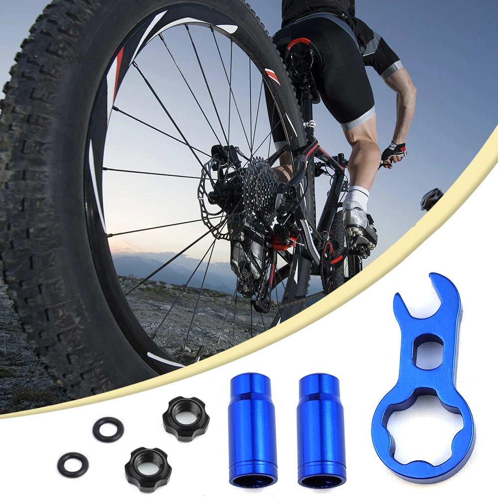 

Bicycle Valve Nut With 3 in 1 Valve Core Wrench Washer Set Aluminum MTB Road Bike Presta Valve Protection Caps Accessories