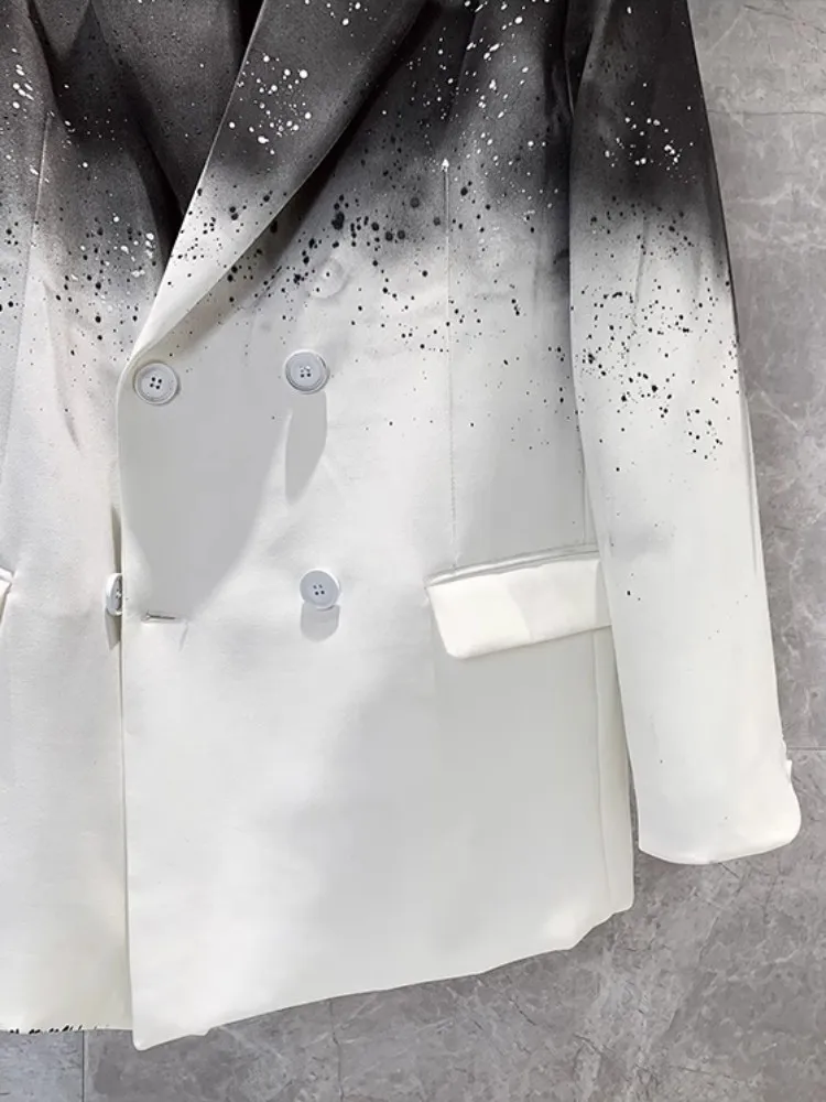 Деловой повседневный двубортный пиджак