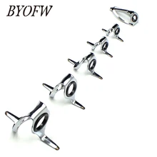 BYOFW 크고 강한 캐스팅 낚싯대 빌딩 가이드, 아이 라인 세라믹 링, 스테인레스 스틸 혼합 크기, 바닷물 교체, 6 개
