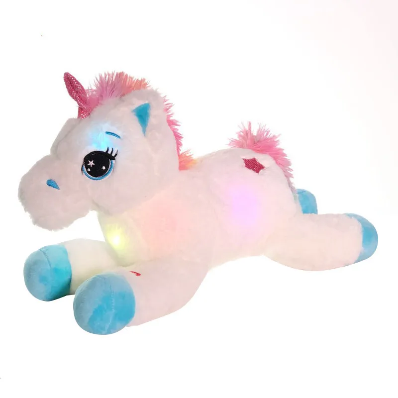 

LED Unicorn Stuffed Animals Glowing Plush Toys Horse Toy Cute Light Up Pony Doll Kids Girls Lover Birthday Gifts Home Decor