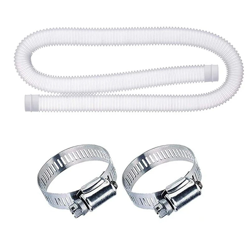 

Swimming Pool Filter Pump 1.5M Hose Metal Clamp Replacement Accessory For Intex 330 GPH, 530 GPH, And 1,000 GPH