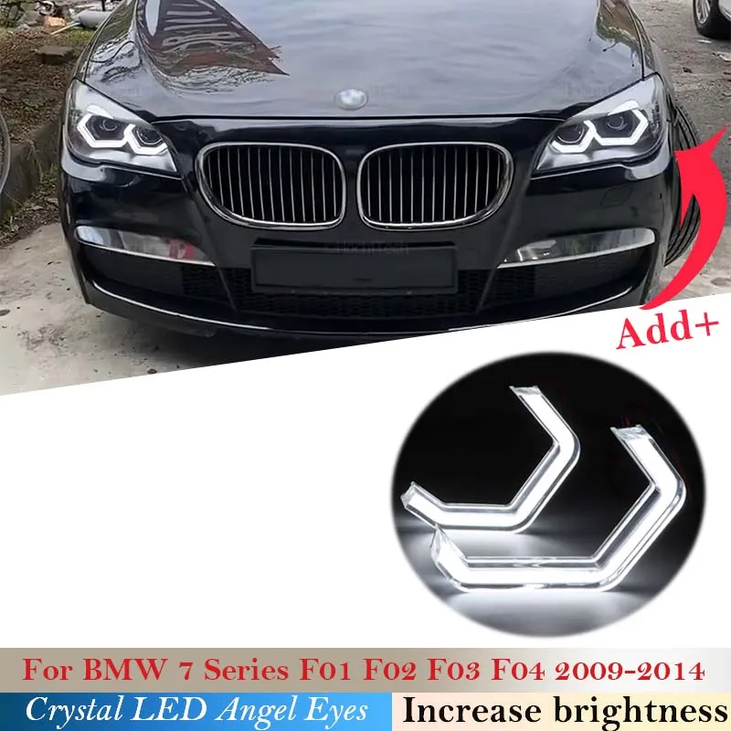 

Crystal Day light for BMW 7 Series F01 F02 F03 F04 2009- 2014 Car Ultra Bright Concept M4 Iconic Style LED Angel Eyes Halo Rings