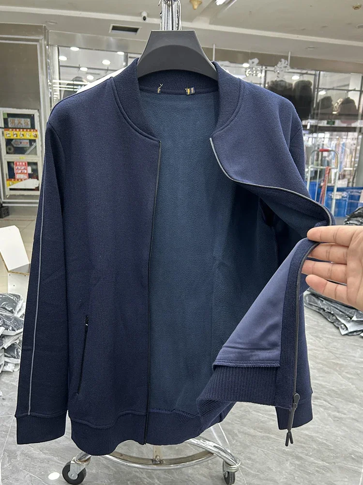 

Повседневная трикотажная флисовая куртка с воротником-стойкой