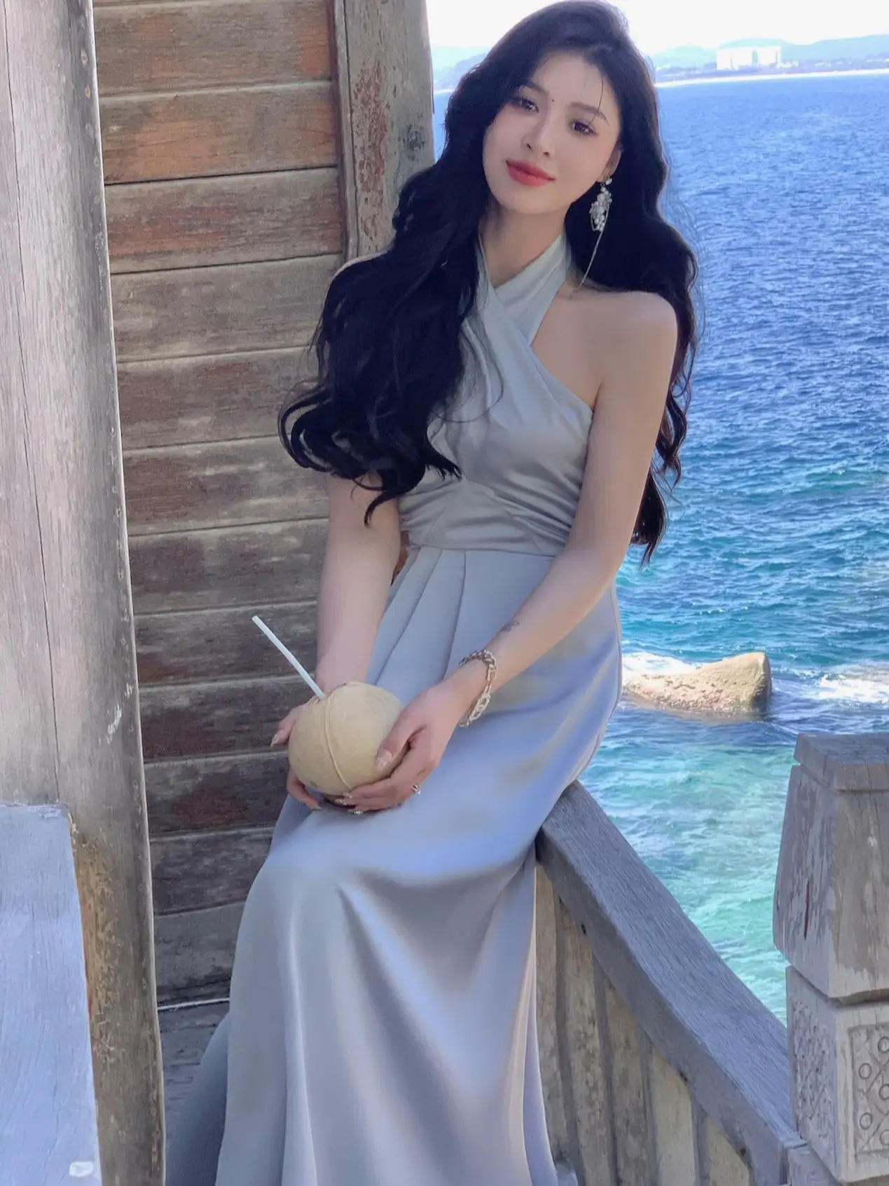 

2023 Summer Sexy New Bodycon Luxury Lady Midi Halter Dress For Women Club Midi Elegant Tank Party Prom Clothing