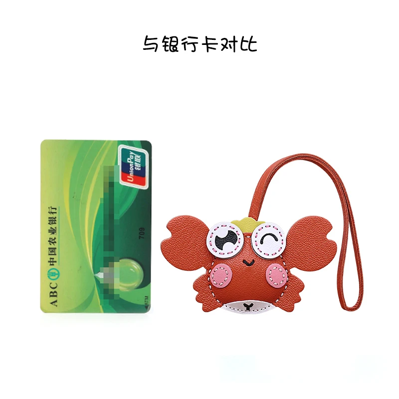 Dimy 2023 New Bunny Pendant Handmade Leather Bag Pendant Car Rearview Mirror Lamb Feather Pendant