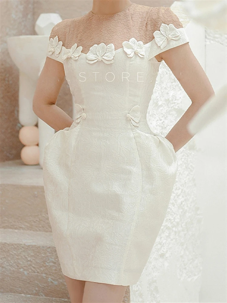 Женское винтажное платье с вышивкой элегантное облегающее Сетчатое