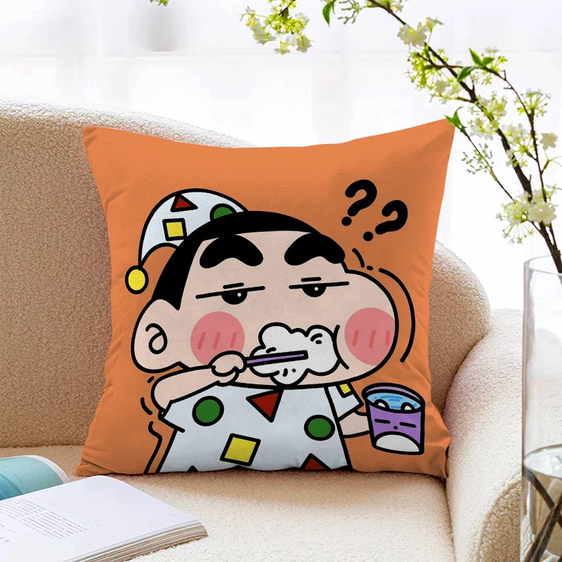 

Crayon Shin Chans Pillow Cover Pilow Cases Cushions Home Decor Decorative Pillows Covers Pillowcase Sofa 45x45 Cushion Anime Bed