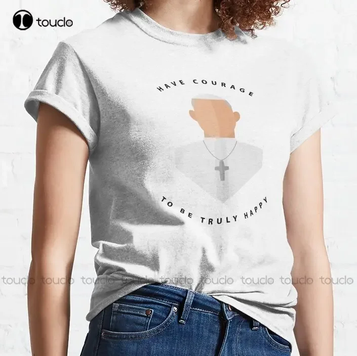 Pope Francis Classic T-Shirt White T Shirts For Men Fashion Creative Leisure Funny T Shirts Make Your Design New Popular Xs-5Xl