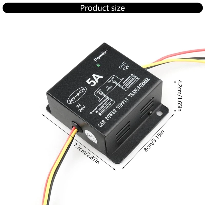 24 В до 12 5 А преобразователь напряжения модуль понижающего для автомобиля Прямая