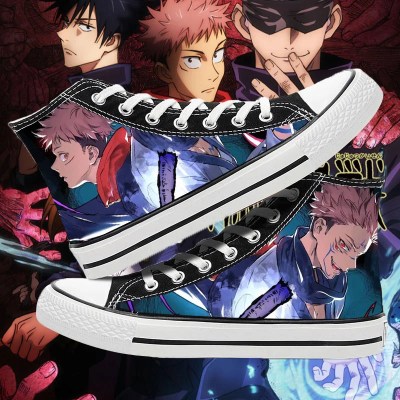

Jujutsu Kaisen Cos Gojo Satoru Cosplay Cos Shoes Canvas Fashion Shoes Casual Men Women College Anime Cartoon Students High Help