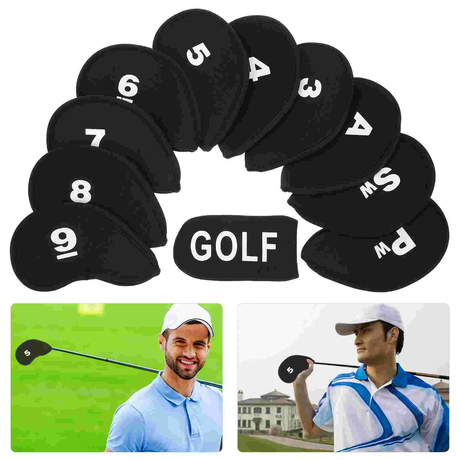 

11pcs Golfs Club Head Sleeve Professional Putter Cover Golfs Club Head Cover