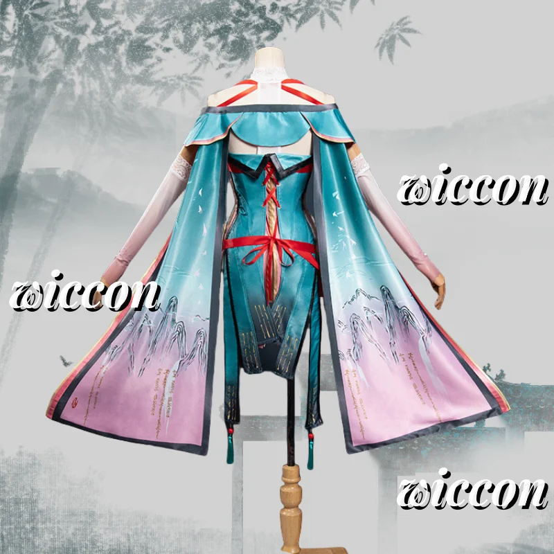 ZheZhi Косплей Игра Wuthering Waves Костюм Милая Униформа Платье Парик 80 см Женский