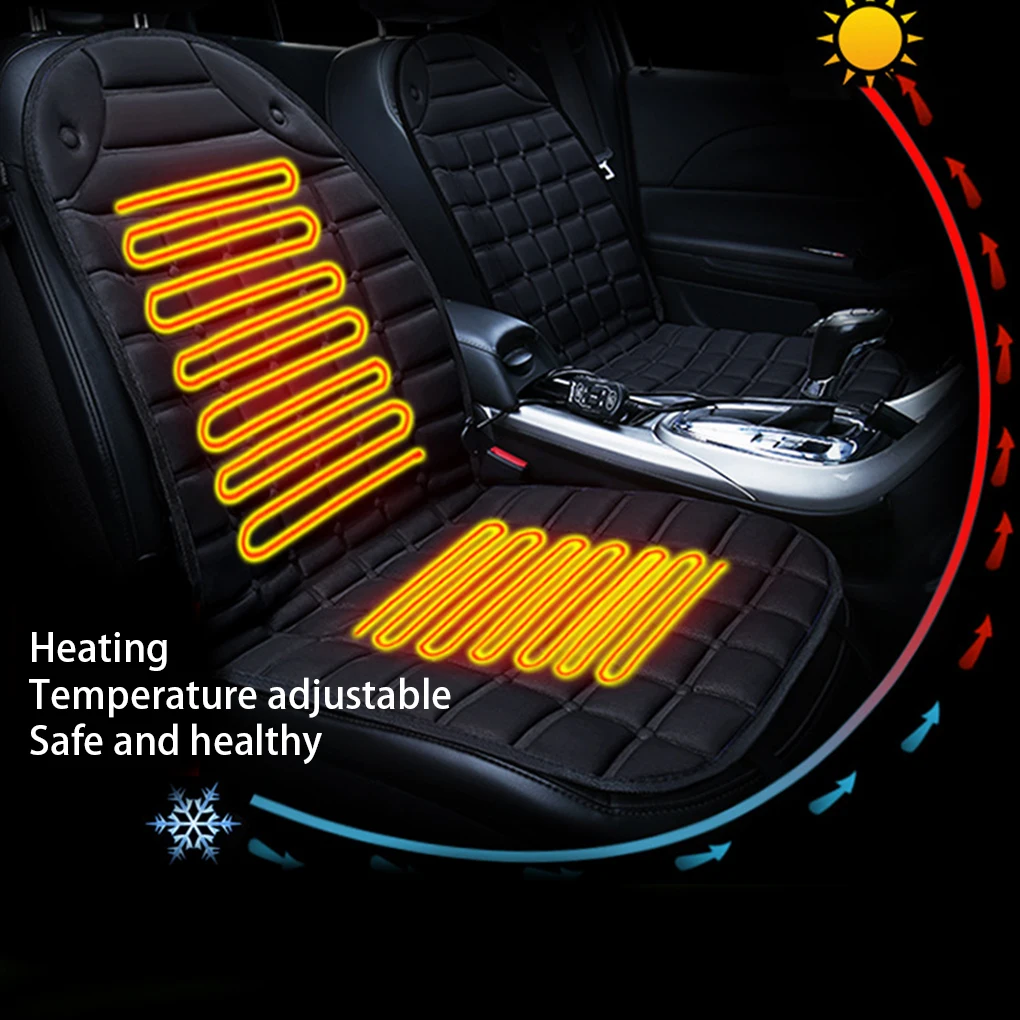 

Winter Universal DC 12V Fast Speed Vehicle Heating Nonslip Cushion 30 -65 Seat Heated Mat Upgrade Accessories Black