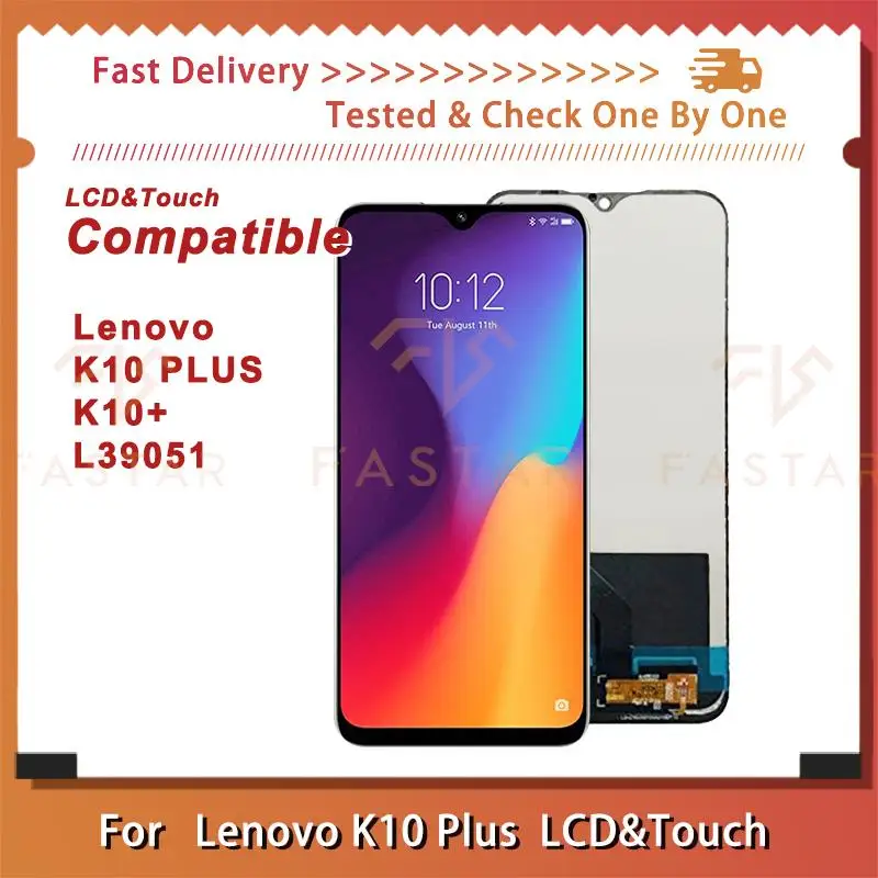 ЖК-дисплей 6,22 дюйма для Lenovo K10 Plus /K10 + L39051, сенсорный дигитайзер в сборе, сменный ЖК-экран для телефона K10Plus L39051
