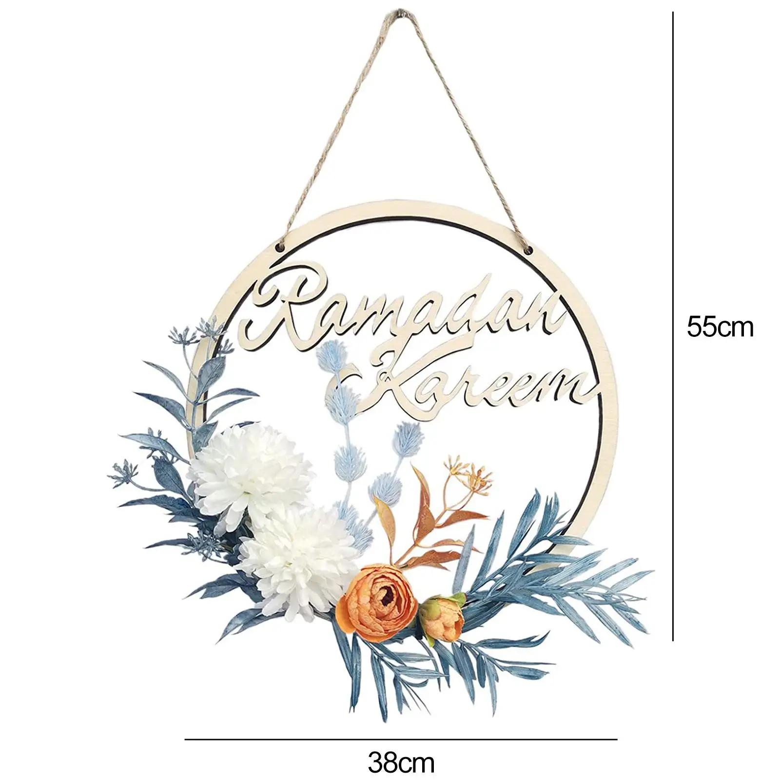 

9,8 дюймовые Рамадан венки дверные знаки декоративные для дома и улицы Вечерние