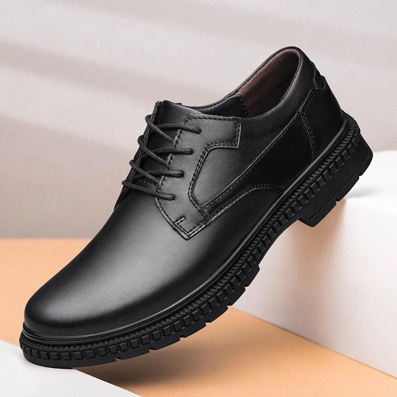 

Style Upscale British Formal Prom Evening Long Elegantes Social Soft Men's Shoes Genuine Casual Leather Oxford Shoes for Man