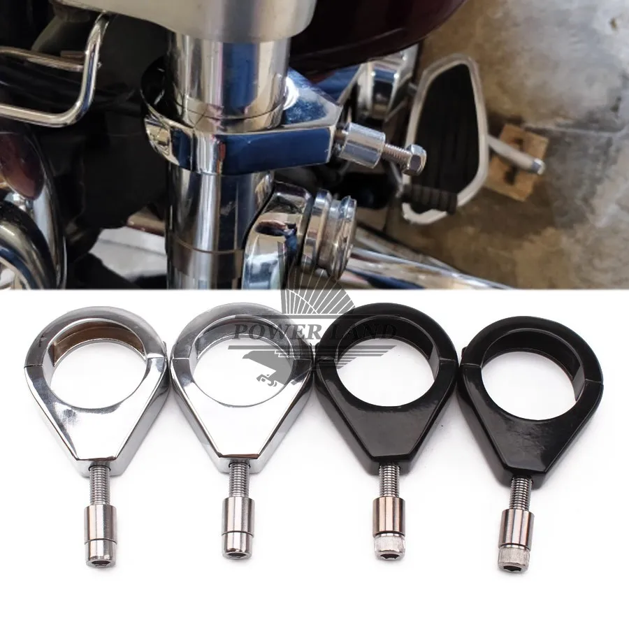 

Универсальный кронштейн для вилки 2 шт., хромированный/черный цвет, цвет задний, 49 мм, крепление для вилки, индикатор перемещения, для Harley
