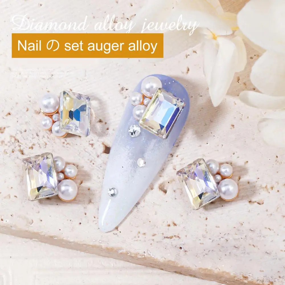 

10Pcs Delicate Eye-catching Shining 3D Nail Rhinestone Fingernail Accessories Female Supply Nail Rhinestone Nail Art Charm