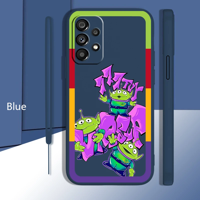 

Disney Toy Story Woody Buzz Case For Samsung Galaxy A73 A72 A53 A33 A52 A32 A22 A71 A51 A21S 4G 5G Liquid Rope Phone Cover Core