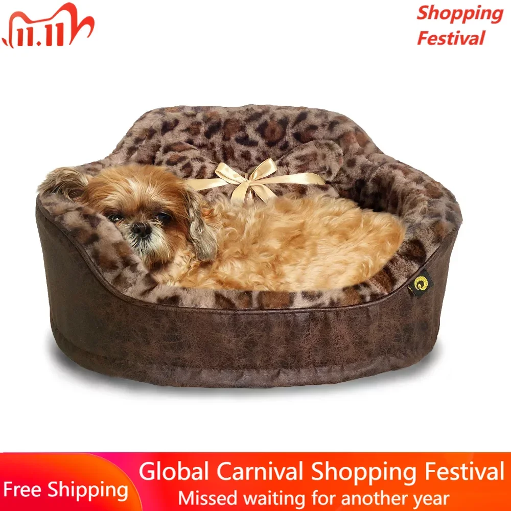 

Принадлежности для собак Леопард Принцесса Кошка Собака кровать Бесплатная доставка кровать для кошек предметы для собак детская кровать подушка