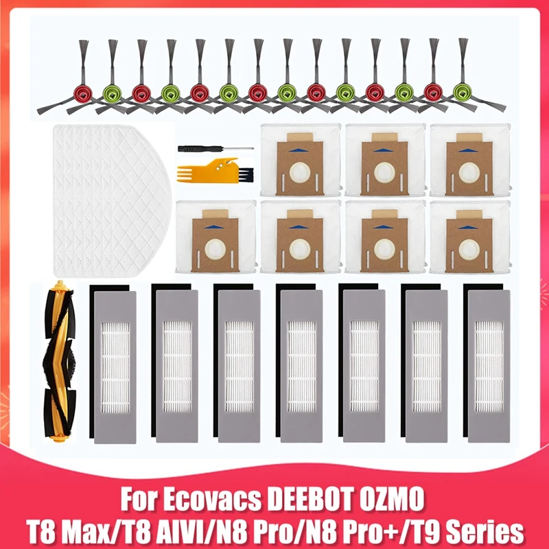 

Replacement Accessories For Ecovacs DEEBOT OZMO T8 Max T8 AIVI N8 Pro/N8 Pro+ Robot Vacuum Cleaner Spare Parts