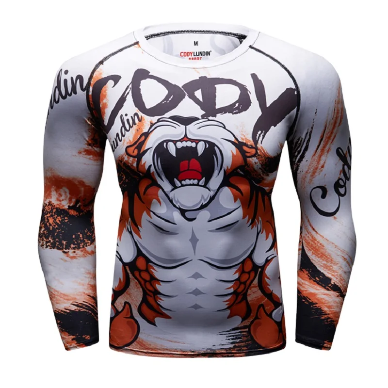 

Cody Lundin Compression Sublimation Custom Men Sport Rash Guard BJJ Men Breathable Running Fitness Tshirt Bodybuilding Clothing