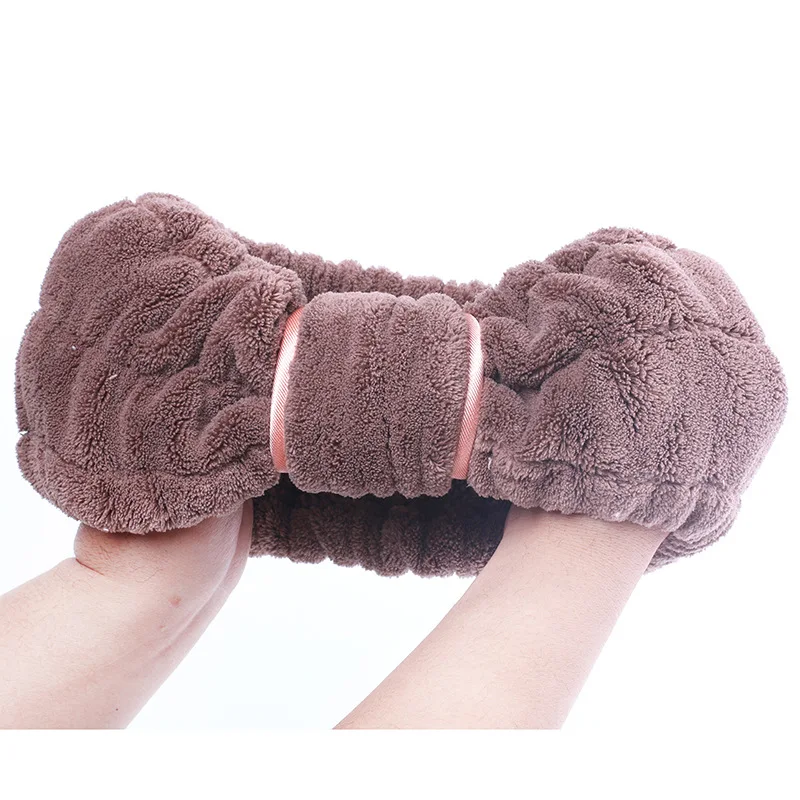 Повязка на голову женская из кораллового флиса с большим бантом |